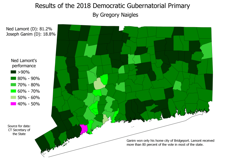 CT 18Primary GovDem results
